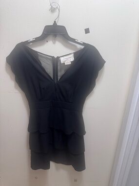 Women's Black Tiered Midi Dress by coincidence & chance size 2